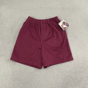 Vintage Express Chino Shorts Men M Burgundy 90s Skater Drawstring NWT